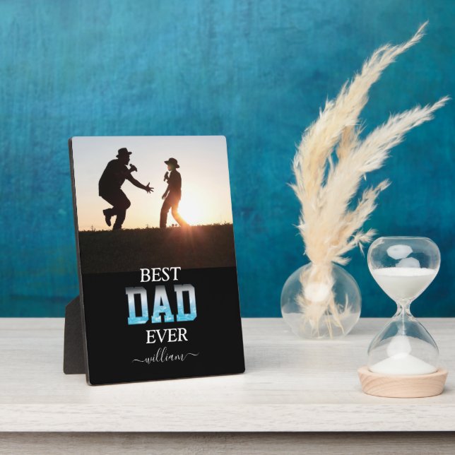 Placa Expositora Día del Padre de la foto del mejor Personalizado d (Lado)