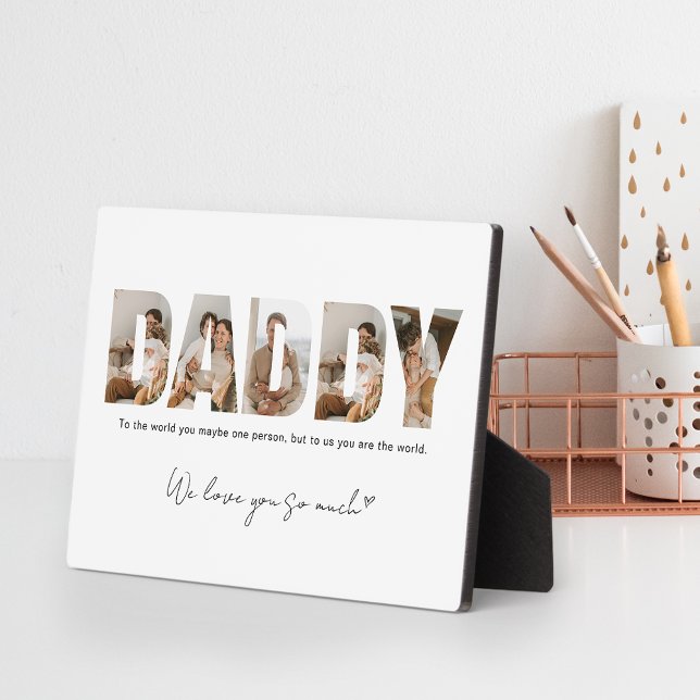 Placa Expositora Día del padre de papá Collage de fotos (Subido por el creador)