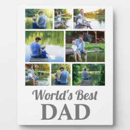 Placa Expositora Día del Padre del Collage de fotos Mejor Papá 8 de