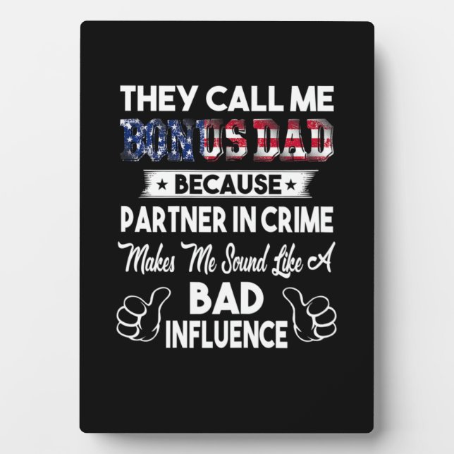Placa Expositora Día del padre | Me Llaman Bonus Dad (Frente)