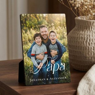 Placa Expositora Día del Padre Papá y niños Regalo Personalizado co