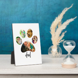 Placa Expositora Día del Padre Perro Papá | 5 Foto de Collage de Hu