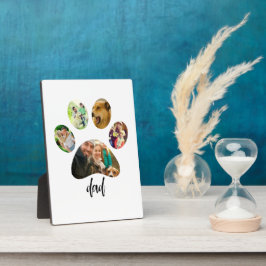 Placa Expositora Día del Padre Perro Papá | 5 Fotos de Huellas de P