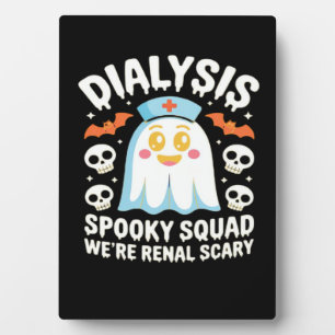Placa Expositora Diálisis Nefrología Enfermera Cute Halloween Spook
