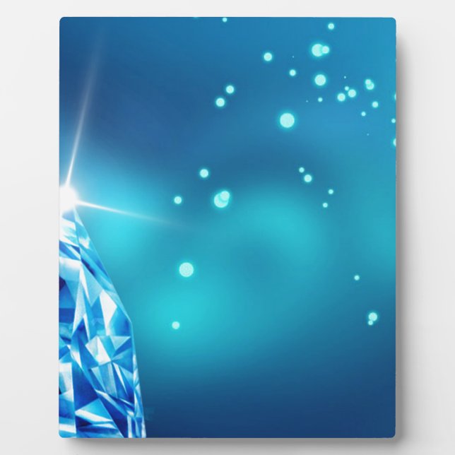 Placa Expositora Diamante azul (Frente)
