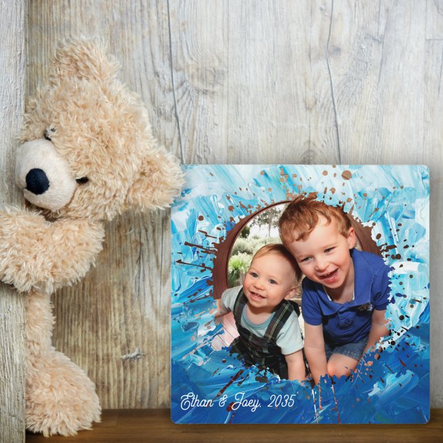 Placa Expositora Dibujar una bandeja para niños azules fotograma (Subido por el creador)