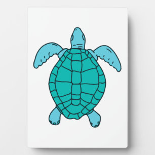 Placa Expositora Dibujo de tortuga marina nadando