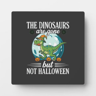 Placa Expositora Dibujo divertido de bruja de Halloween de dinosaur