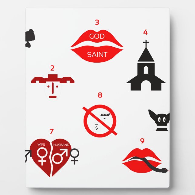 Placa Expositora diez mandamientos modernos (Frente)