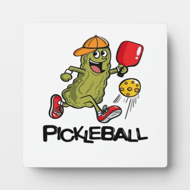 Placa Expositora Dill funny jugando pickleball  (Frente)