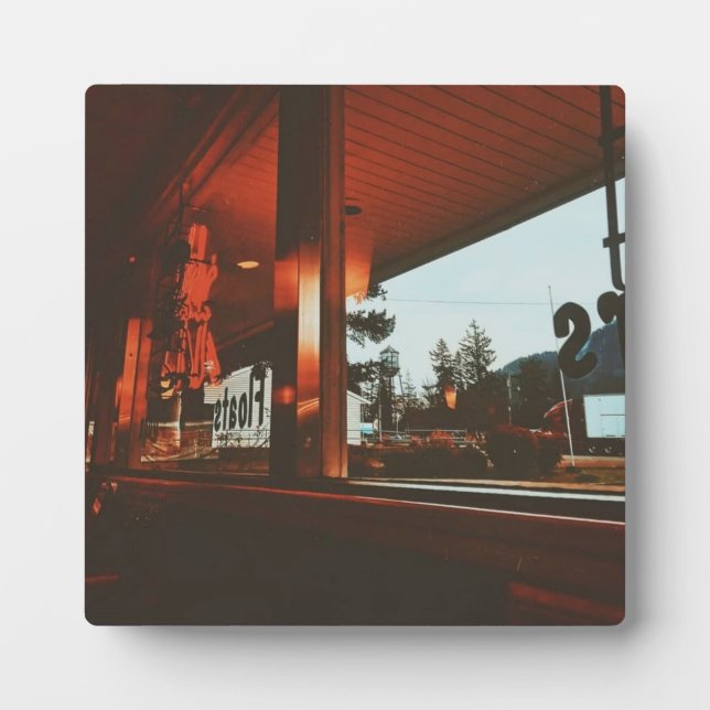 Placa Expositora Diner retro en el noroeste del Pacífico (Frente)