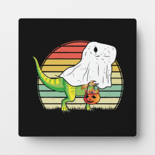 Placa Expositora Dinosaurio Fantasma Divertido Halloween