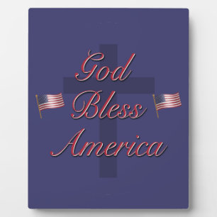 Placa Expositora Dios bendiga a Estados Unidos