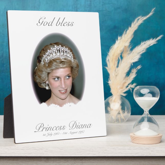 Placa Expositora Dios bendiga a la princesa Diana (Lado)