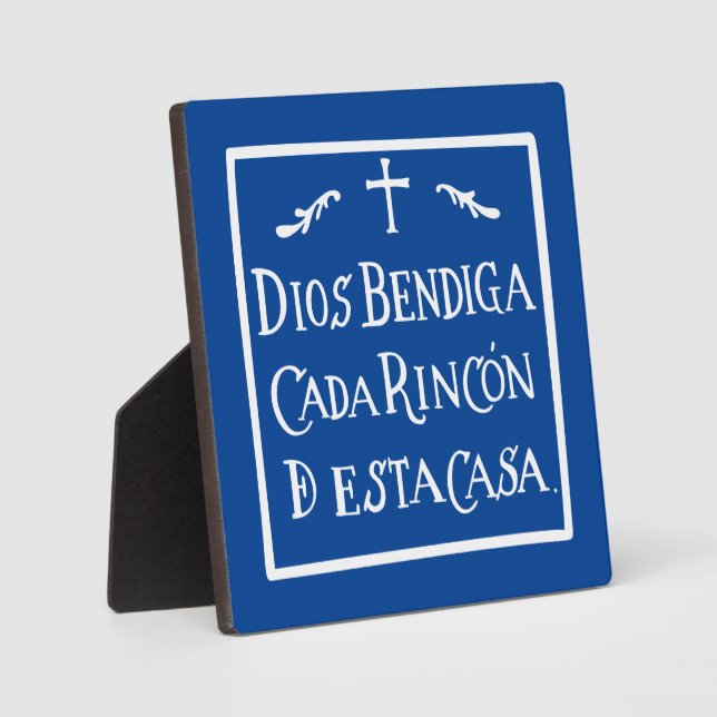Placa Expositora Dios bendiga cada rincón (Anverso)