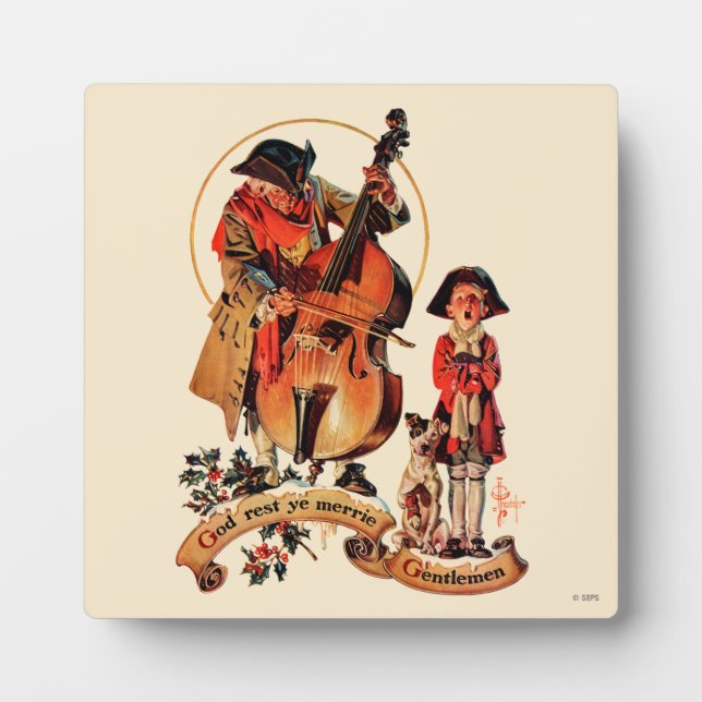 Placa Expositora Dios descanse usted Merrie Caballeros (Frente)