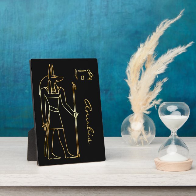 Placa Expositora Dios egipcio Anubis Pagan Altar (Lado)