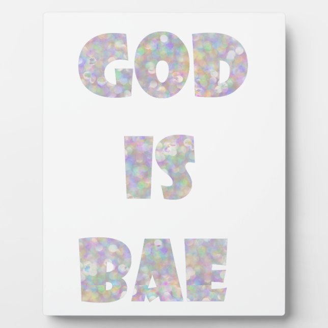 Placa Expositora dios es bae (Frente)