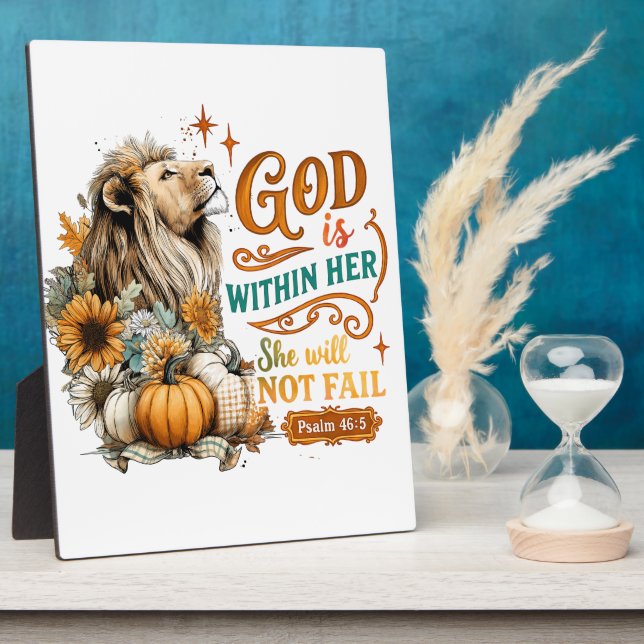 Placa Expositora Dios Está Dentro De Ella. (Lado)