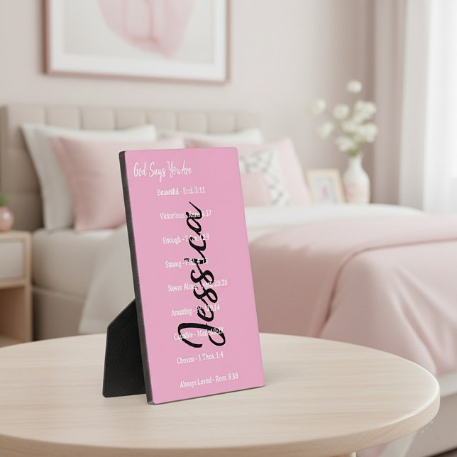Placa Expositora Dios personalizado dice que eres, escrituras (Subido por el creador)