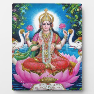 Placa Expositora Diosa lakshmi de amor, prosperidad y riqueza