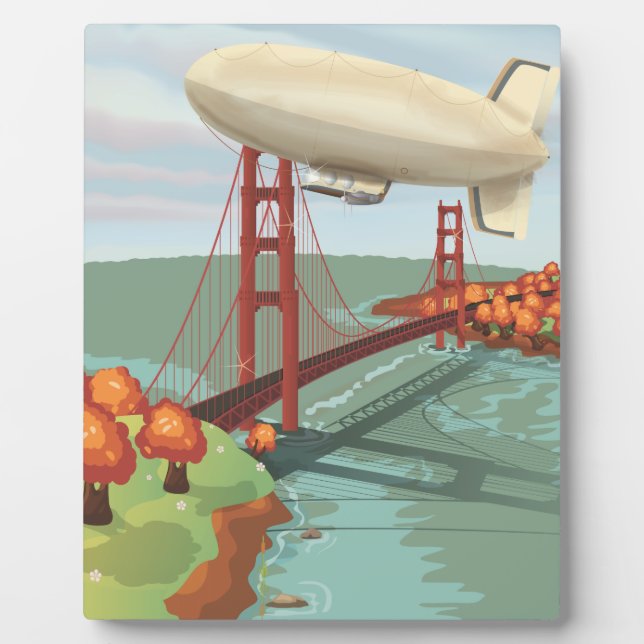 Placa Expositora Dirigible Aerostato (Frente)