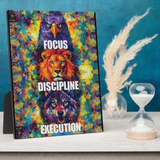 Placa Expositora Disciplina de enfoque Ejecución Águila León Lobo M