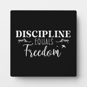 Placa Expositora Disciplina igual a libertad - motivación del éxito