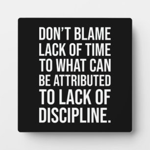 Placa Expositora Disciplina vs Falta de tiempo - Motivación