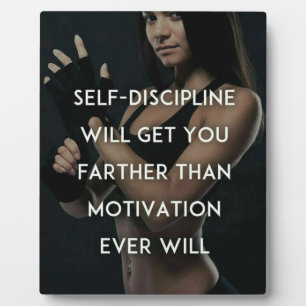 Placa Expositora Disciplina vs Motivación - Inspiración de gimnasio