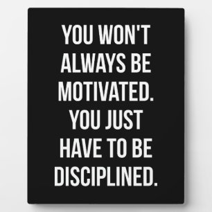 Placa Expositora Disciplina vs Motivación - Trabajo Inspirador
