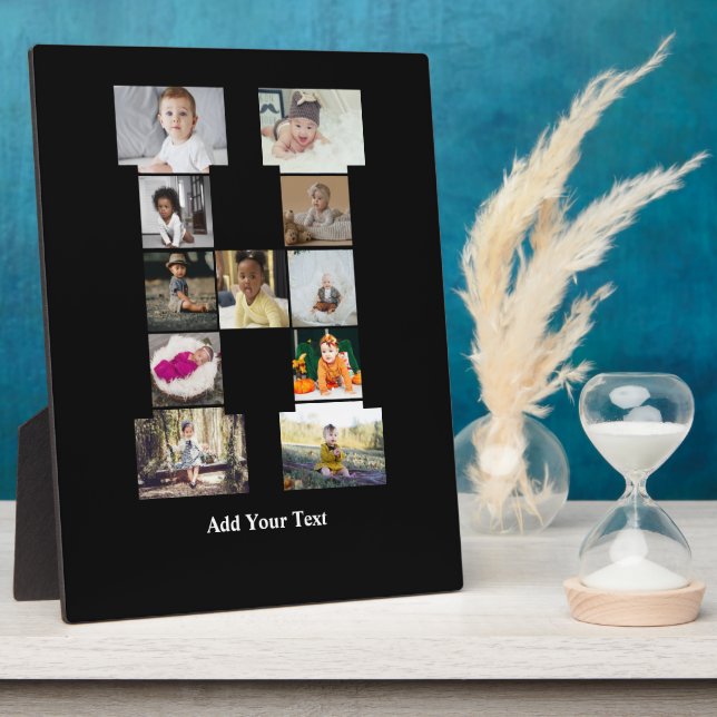 Placa Expositora Diseñar su propia letra Collage de fotos H (Lado)