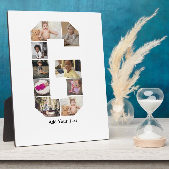 Placa Expositora Diseñar su propia letra G Collage de fotos (Lado)