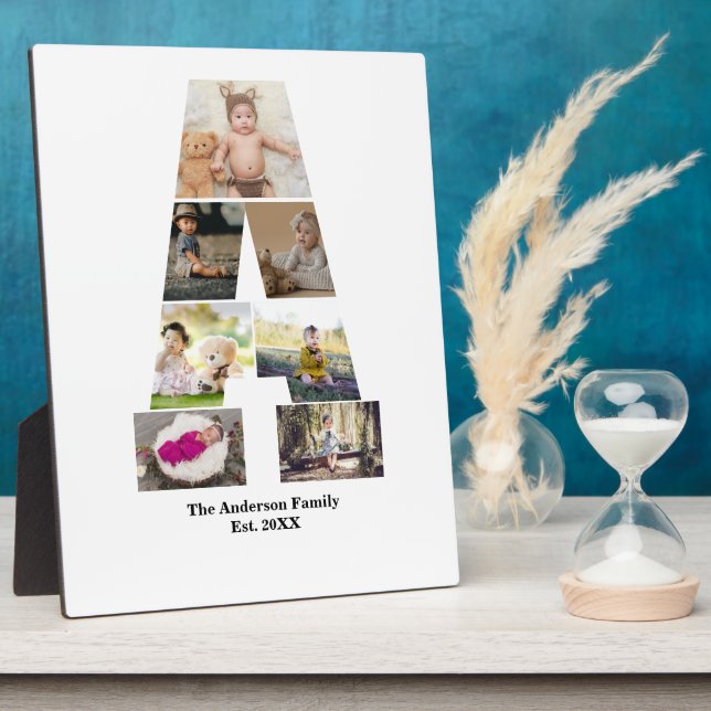 Placa Expositora Diseñar su propia letra un Collage de fotos (Lado)