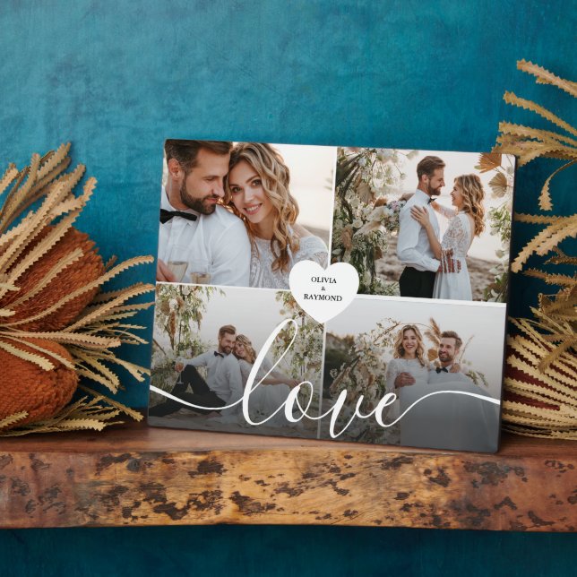 Placa Expositora Diseñar tu propia fotografía del Collage de amor (Lado)