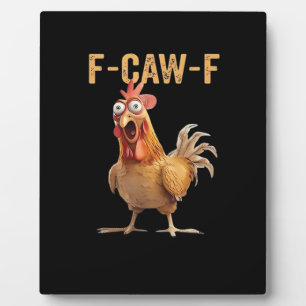 Placa Expositora Diseño Clásico de Broma de Pollo Chillón F-Caw-F D