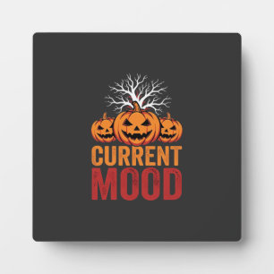 Placa Expositora Diseño de árbol de calabaza de estado de ánimo act
