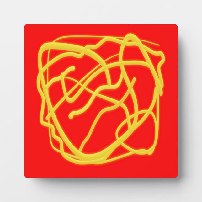 Placa Expositora Diseño de arte String y Rope Hope (Frente)