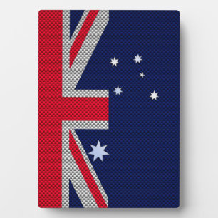 Placa Expositora Diseño de Australia al estilo cromado de fibra de 