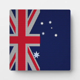 Placa Expositora Diseño de bandera de Australia en un estilo cromad