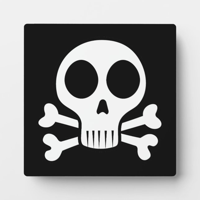 Placa Expositora Diseño de calavera pirata (Frente)