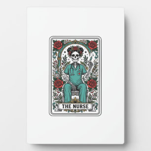 Placa Expositora Diseño de camiseta de carta de tarot de enfermera 