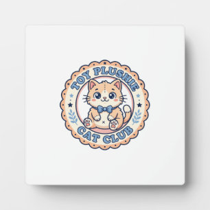 Placa Expositora Diseño de camiseta de gato de peluche de juguete -