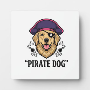 Placa Expositora Diseño de camiseta de grabado vintage de perro pir