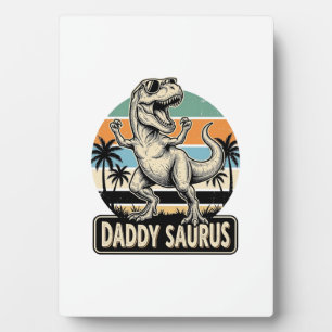 Placa Expositora Diseño de camiseta de puesta de sol de dinosaurio 