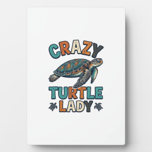 Placa Expositora Diseño de camiseta de tortuga marina vintage Crazy
