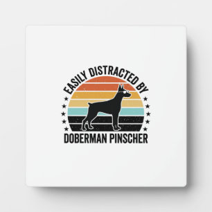 Placa Expositora Diseño de camiseta gráfica vintage de Doberman Pin