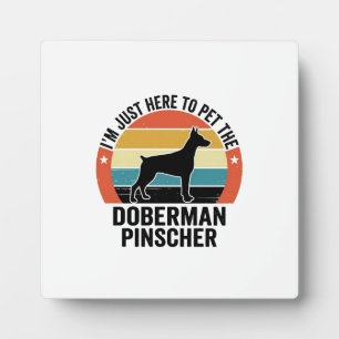 Placa Expositora Diseño de camiseta para amantes de perros Doberman
