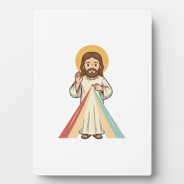 Placa Expositora Diseño de camiseta vectorial de bendición religios (Frente)