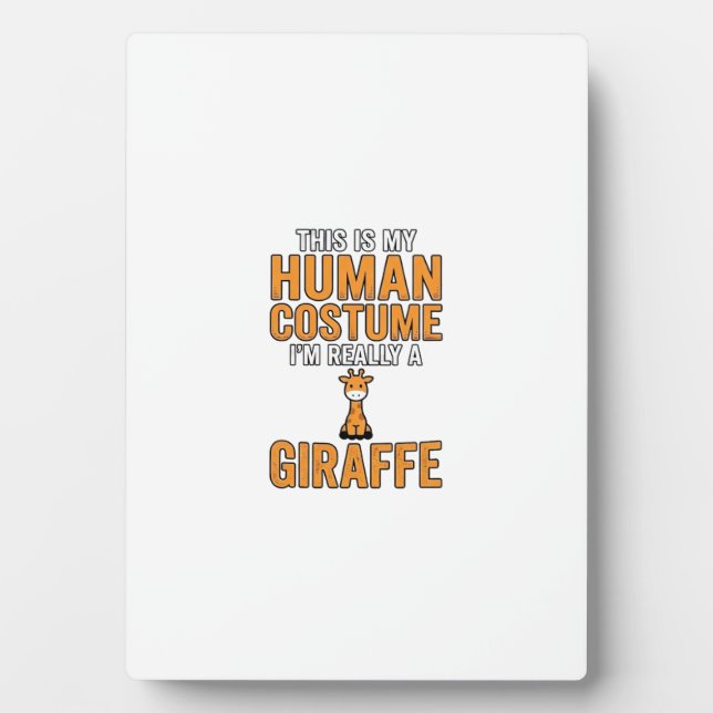 Placa Expositora Diseño de camiseta vectorial de disfraz de jirafa  (Frente)